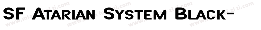SF Atarian System Black字体转换